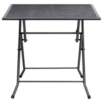 Foldable Mesh Table 80x80 cm | Steel Anthracite - HipoMarket