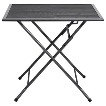 Foldable Mesh Table 80x80 cm | Steel Anthracite - HipoMarket