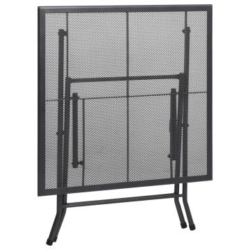 Foldable Mesh Table 80x80 cm | Steel Anthracite - HipoMarket