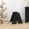 Stylish Black Pine Stools - Set of 2, 40x40 cm | HipoMarket