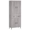 Highboard Grey Sonoma - Elegant Engineered Wood Storage Solution