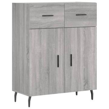 Highboard Grey Sonoma - Elegant Engineered Wood Storage Solution