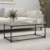 Coffee Table Grey Sonoma 102x50x40 cm Engineered Wood and Iron Colour grey sonoma Quantity in Package 1 Length 102 cm 