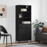 Highboard Black 69.5x34x180 cm Engineered Wood Colour black Quantity in Package 1 Model 2 doors 2 drawers 