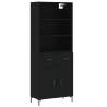 Elegant Highboard Black 69.5x34x180 cm - Stylish Storage Solution