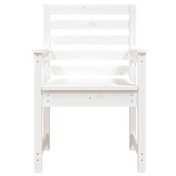 Garden Chairs 2 pcs White Solid Wood Pine - Comfortable & Stylish