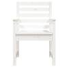 Garden Chairs 2 pcs White Solid Wood Pine - Comfortable & Stylish