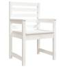 Garden Chairs 2 pcs White Solid Wood Pine - Comfortable & Stylish