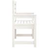 Garden Chairs 2 pcs White Solid Wood Pine - Comfortable & Stylish