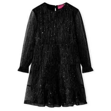 Kids' Long Sleeve Dress Black 116 - Stylish & Affordable