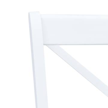 Stylish White & Light Wood Dining Chairs - Set of 4