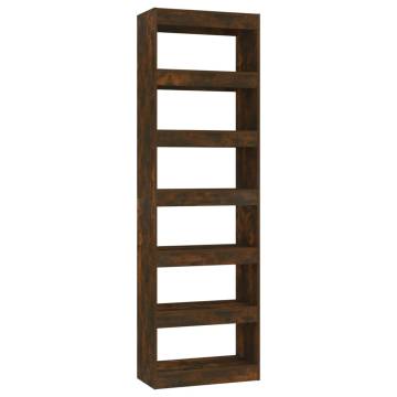 Book Cabinet & Room Divider - Smoked Oak 60x30x198 cm