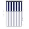 Outdoor Roller Blind 100x250 cm - Blue and White | HipoMarket