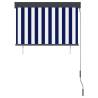 Outdoor Roller Blind 100x250 cm - Blue and White | HipoMarket