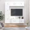 7 Piece TV Cabinet Set White Engineered Wood Colour white Quantity in Package 7 