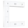 7 Piece White Engineered Wood TV Cabinet Set | Hipomarket