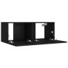 4 Piece TV Cabinet Set in Black - Stylish & Practical Storage