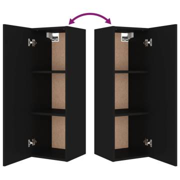 4 Piece TV Cabinet Set in Black - Stylish & Practical Storage