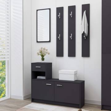 Stylish Grey Hallway Unit - Compact Storage Solution | HipoMarket