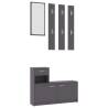 Stylish Grey Hallway Unit - Compact Storage Solution | HipoMarket