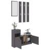 Stylish Grey Hallway Unit - Compact Storage Solution | HipoMarket