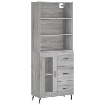 Highboard Grey Sonoma - Stylish Storage Solution | HipoMarket