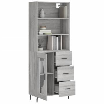 Highboard Grey Sonoma - Stylish Storage Solution | HipoMarket