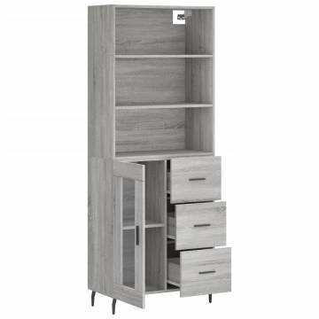 Highboard Grey Sonoma - Stylish Storage Solution | HipoMarket