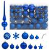 111 Piece Christmas Bauble Set Blue Polystyrene Colour blue Quantity in Package 111 