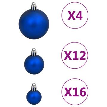 111 Piece Blue Christmas Bauble Set | Shatterproof & Stylish