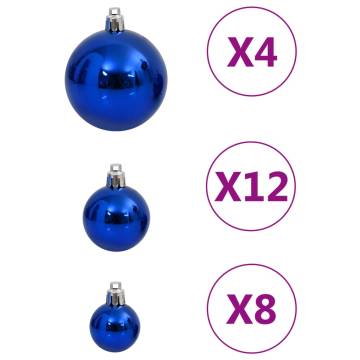 111 Piece Blue Christmas Bauble Set | Shatterproof & Stylish