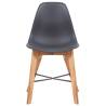 Elegant Black Plastic Chair Seats - Set of 4