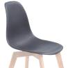 Elegant Black Plastic Chair Seats - Set of 4