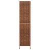 Room Divider 3-Panel Brown | Water Hyacinth Privacy Screen