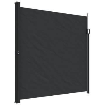 Retractable Side Awning Black 200x500 cm | Privacy & Style