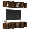 6 Piece Smoked Oak TV Cabinet Set | Stylish & Practical