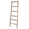 Bathroom Solutions Ladder Towel Rack - 6 Bars Natural Wood