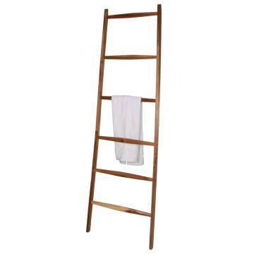 Bathroom Solutions Ladder Towel Rack - 6 Bars Natural Wood