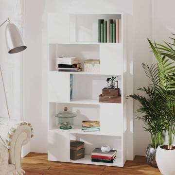 Book Cabinet Room Divider White - 80x24x155 cm | HipoMarket