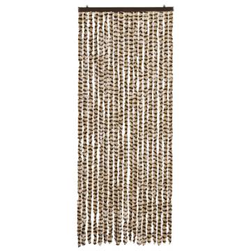 Insect Curtain Beige and Brown 56x185 cm - Chenille | HipoMarket