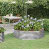 Garden Raised Bed Powder-coated Steel 140x140x36 cm Silver Colour silver Size 140 x 140 x 36 cm Quantity in Package 1 