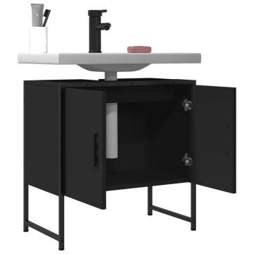 Bathroom Sink Cabinet Black 60x33x60 cm | Hipomarket