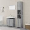 3 Piece Bathroom Furniture Set Grey Sonoma Engineered Wood Colour grey sonoma Number of 3 