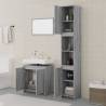 3 Piece Bathroom Furniture Set - Grey Sonoma Engineered Wood