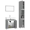 3 Piece Bathroom Furniture Set - Grey Sonoma Engineered Wood