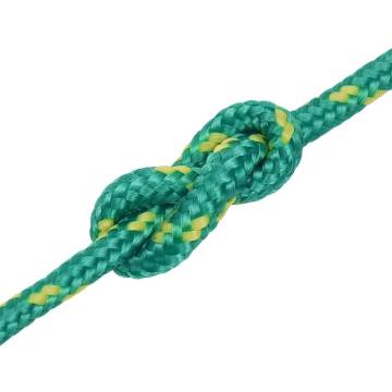 Durable Green Polypropylene Boat Rope - 4mm, 100m | HipoMarket