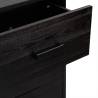 Chest of Drawers Black 42x35x110 cm | Solid Pinewood Storage