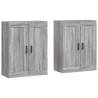 Elegant Grey Sonoma Wall Mounted Cabinets - 2 pcs