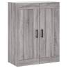 Elegant Grey Sonoma Wall Mounted Cabinets - 2 pcs