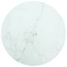 Table Top White Ø50x0.8 cm Tempered Glass with Marble Design Colour white Size Ø 50 cm Quantity in Package 1 